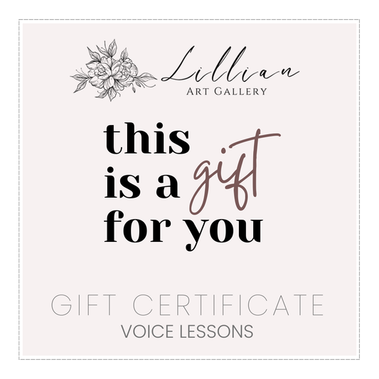 Lillian Art Gallery Voice Lesson Gift Card
